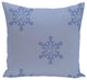 Flurries, Decorative Holiday Print Pillow, Blue And Lavender, 26"x26"