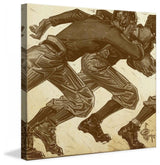 "Football Players Colorized Version" Artwork by J.C. Leyendecker