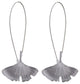 Magnetic Metal Curtain Tiebacks with Ginkgo Leaf Design "“ No Installation Needed, Silver, Pack of 2