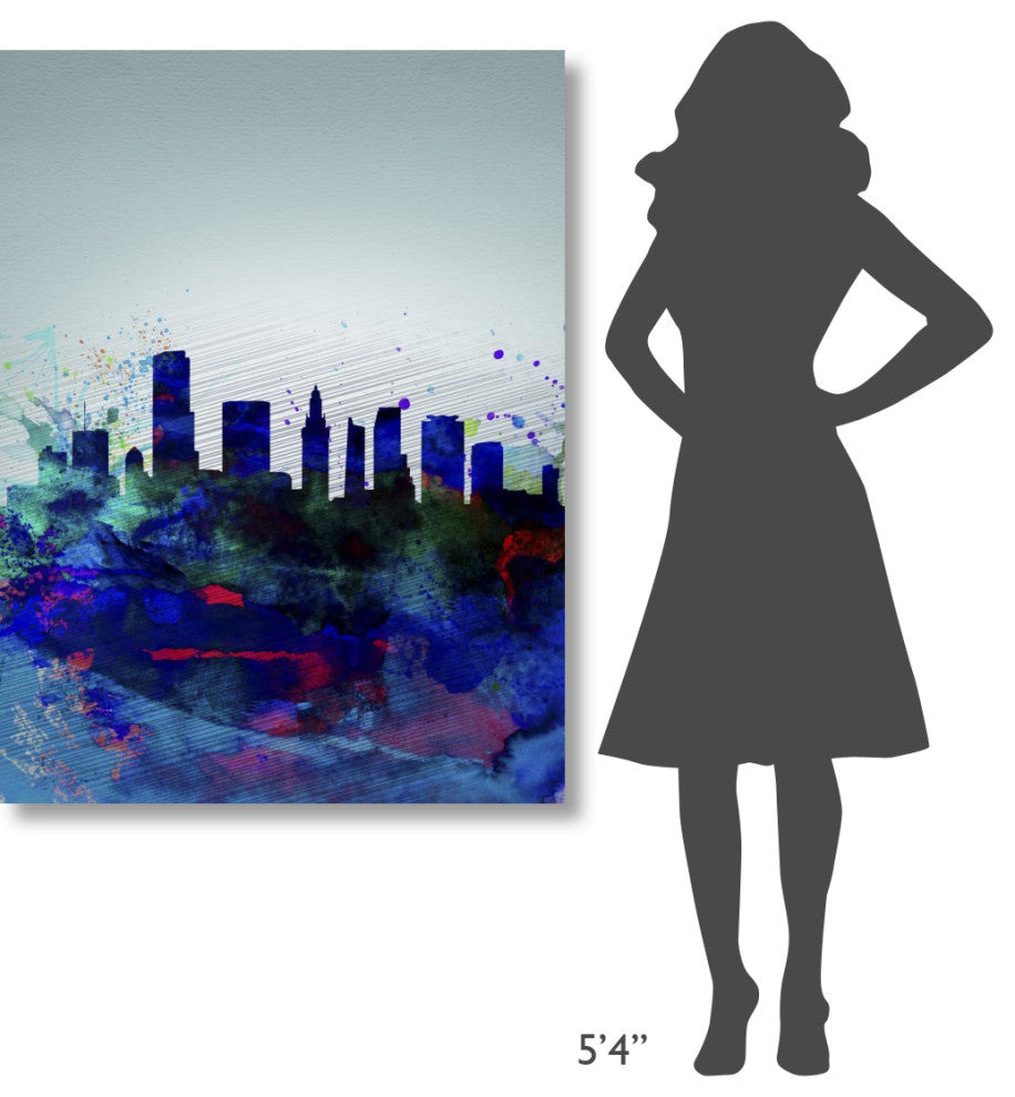 "Miami Watercolor Skyline" Fine Art Print
