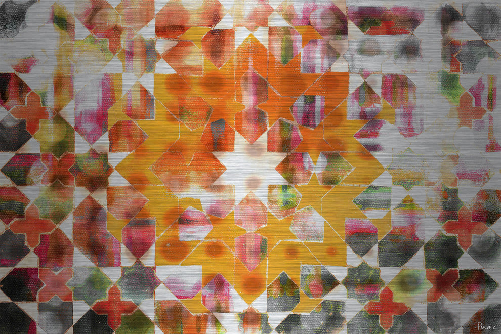 "Zinn" UV Ink Print on Brushed  Aluminum, 45"x30"