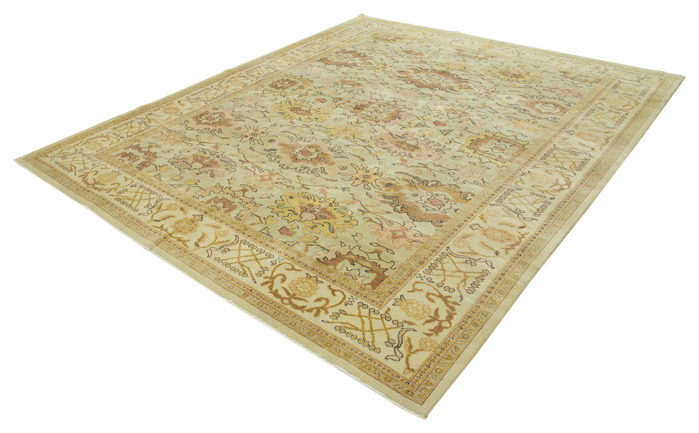 Rug N Carpet - Handwoven Oriental 8' 4" x 9' 11" Unique Oushak Area Rug