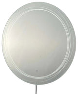 Mojave 36" Round Backlit LED Wall Mirror - Chrome
