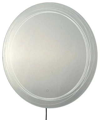Mojave 36" Round Backlit LED Wall Mirror - Chrome