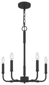 Abner 5-Light Chandelier, Matte Black