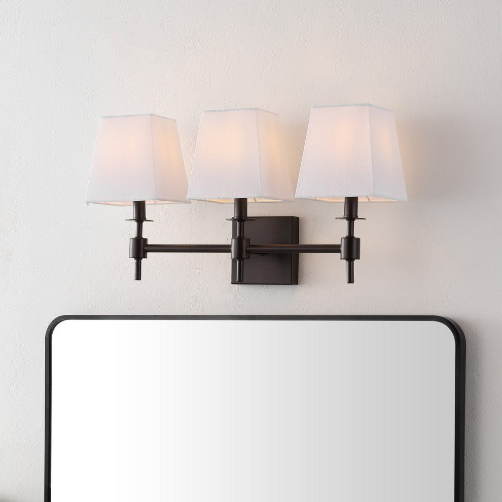 Safavieh Clelia 3Lt 21.25" Wall Sconce, Black