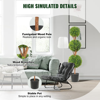 VEVOR 4' Artificial Topiary Tree Faux Plant w/ Replaceable Leaves Home Decor