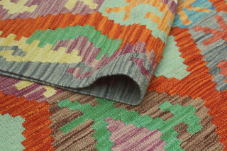 Sangat Flatweave Amaya Red/Purple Rug, 6'9 x 9'9