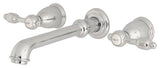Kingston Brass Two-Handle Wall Mount Bathroom Faucet, Polished Chrome