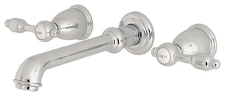 Kingston Brass Two-Handle Wall Mount Bathroom Faucet, Polished Chrome