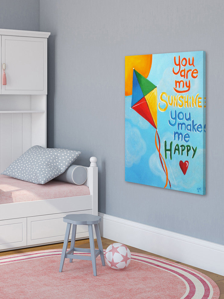 "Sunshine Kite" by Nicola Joyner Painting Print Wrapped Canvas, 12x18