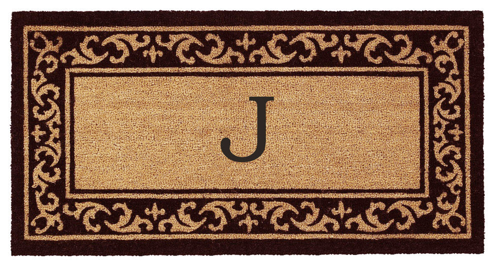 Kendall Monogram Doormat, 3'x6', J