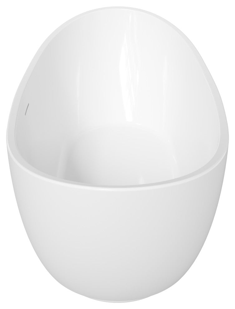 Perlato Roma Freestanding Soaking Tub, White, 62"