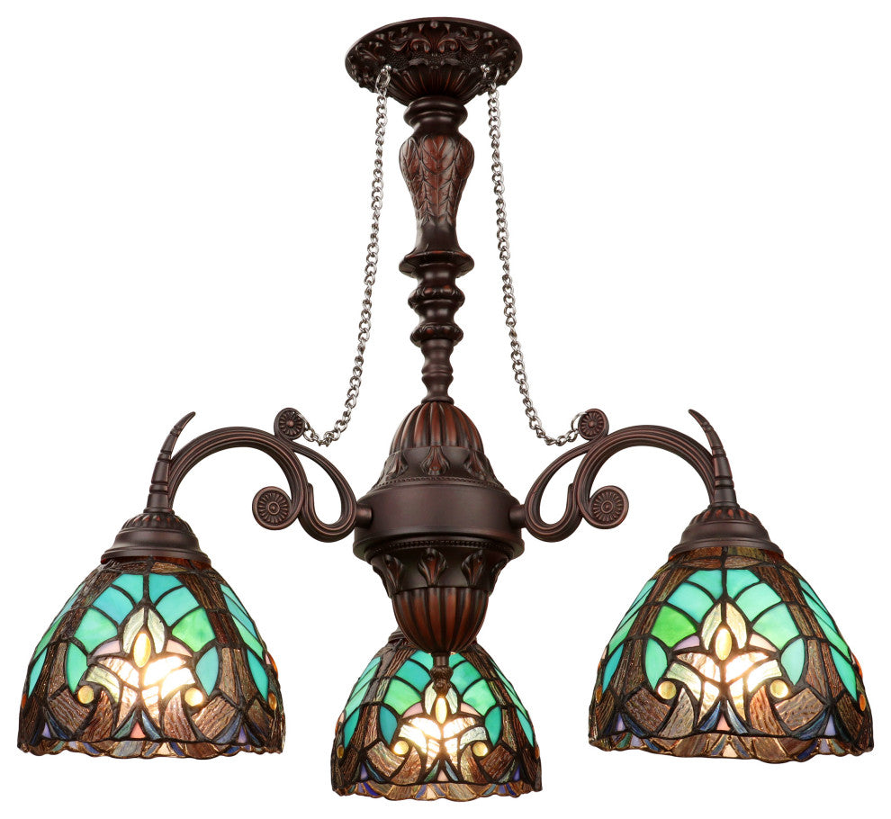 Liaison Victorian-Style 3-Light Mini Chandelier 24" Wide