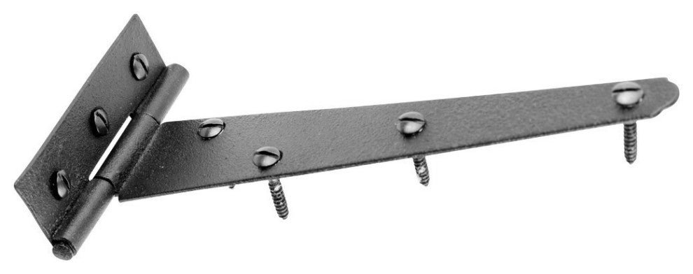 3 T Strap Door Hinge Black RSF Black Iron Light Duty 7" |