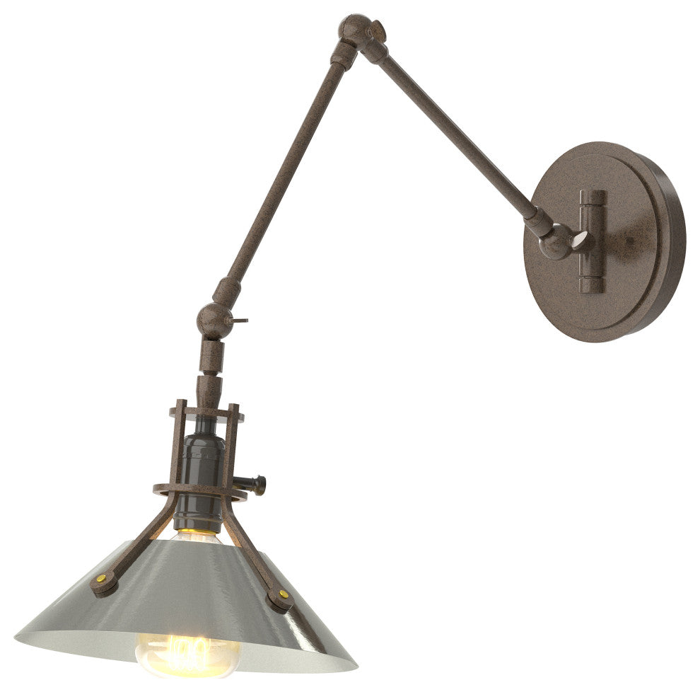 Henry Sconce, Bronze Finish, Sterling Accents