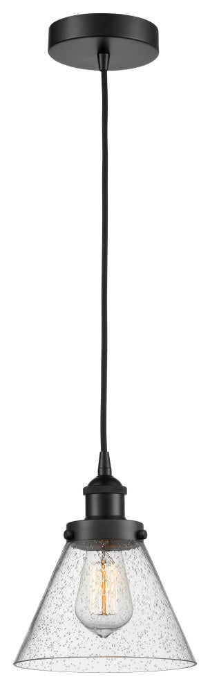 INNOVATIONS LIGHTING 616-1PH-BK-G44 Large Cone 1 Light 10 inch Mini Pendant