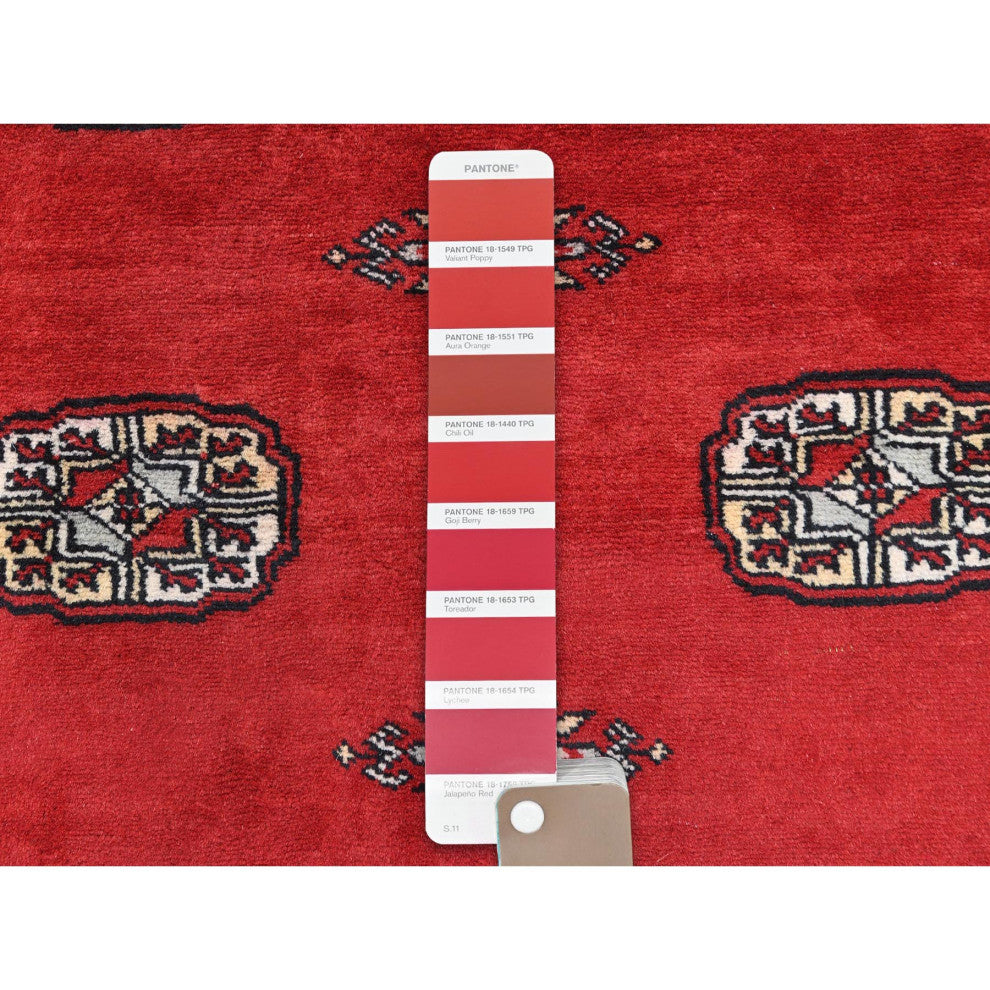 Rich Red Princess Bokara Extra Soft Wool Hand Knotted Oriental Rug 10'1"x14'7"