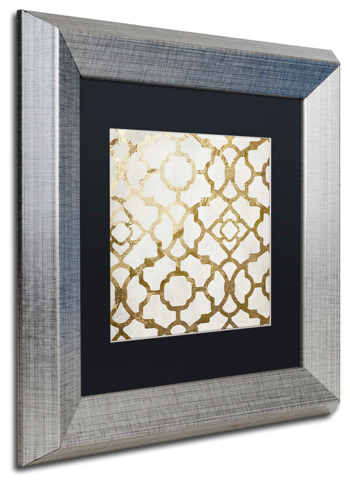 Color Bakery 'Moroccan Gold II', Silver Frame, Black Mat, 11x11