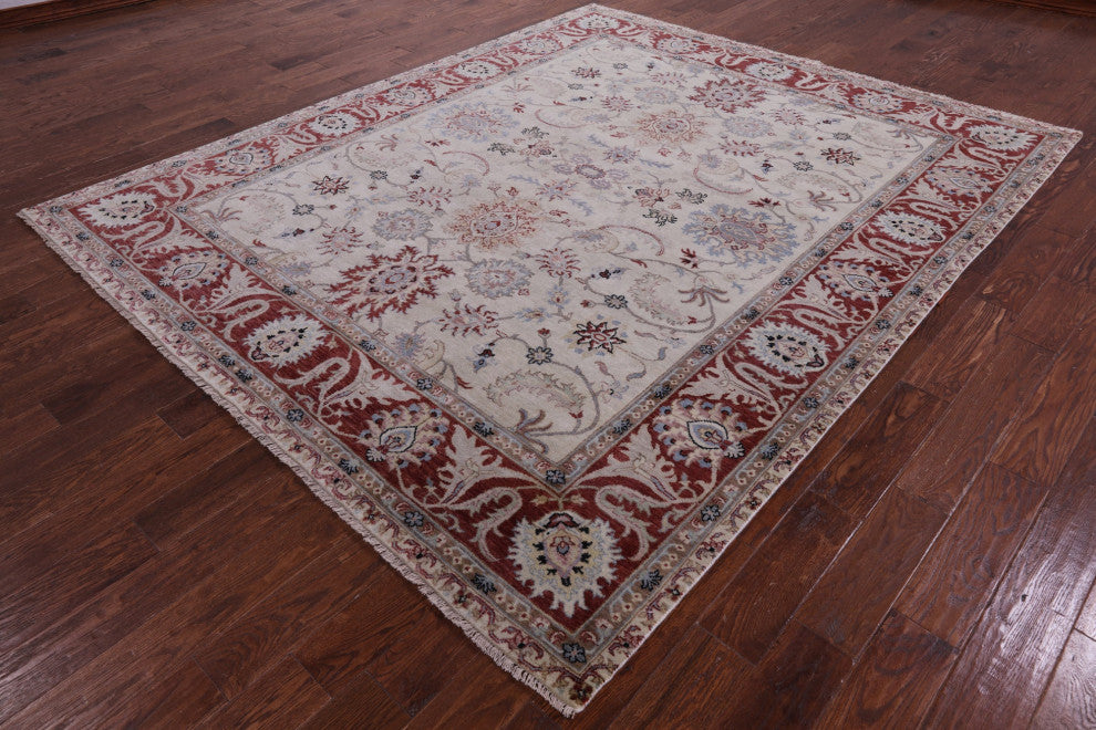 Persian Tabriz Hand Knotted Wool Rug 8' 0" X 9' 8" - Q16031