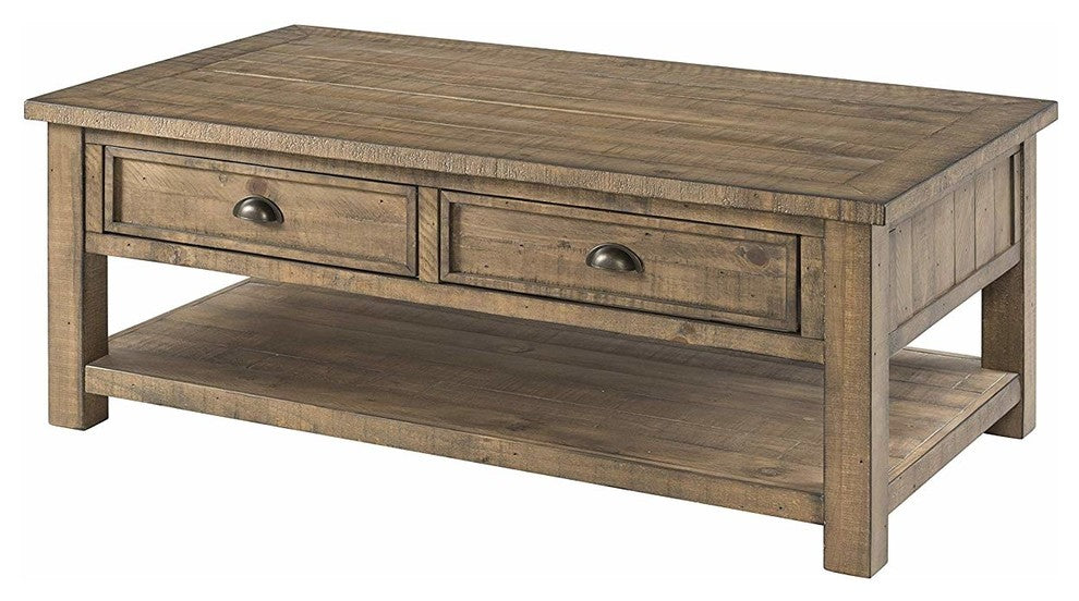 Monterey Solid Wood Coffee Table, Reclaimed Natural