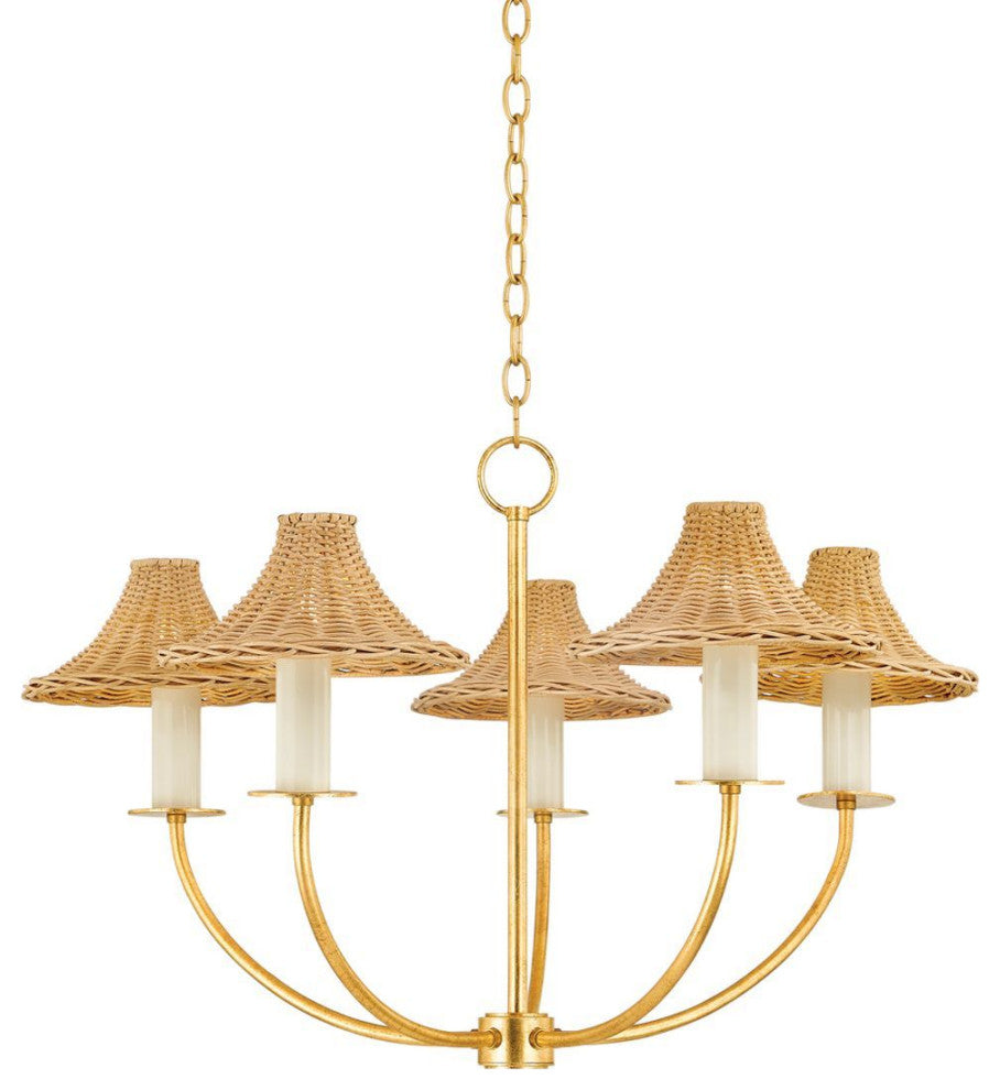 Mitzi Twila Chandelier Vintage Gold Leaf