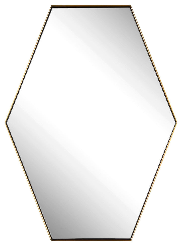 Uttermost Ankara Brass Hexagon Mirror