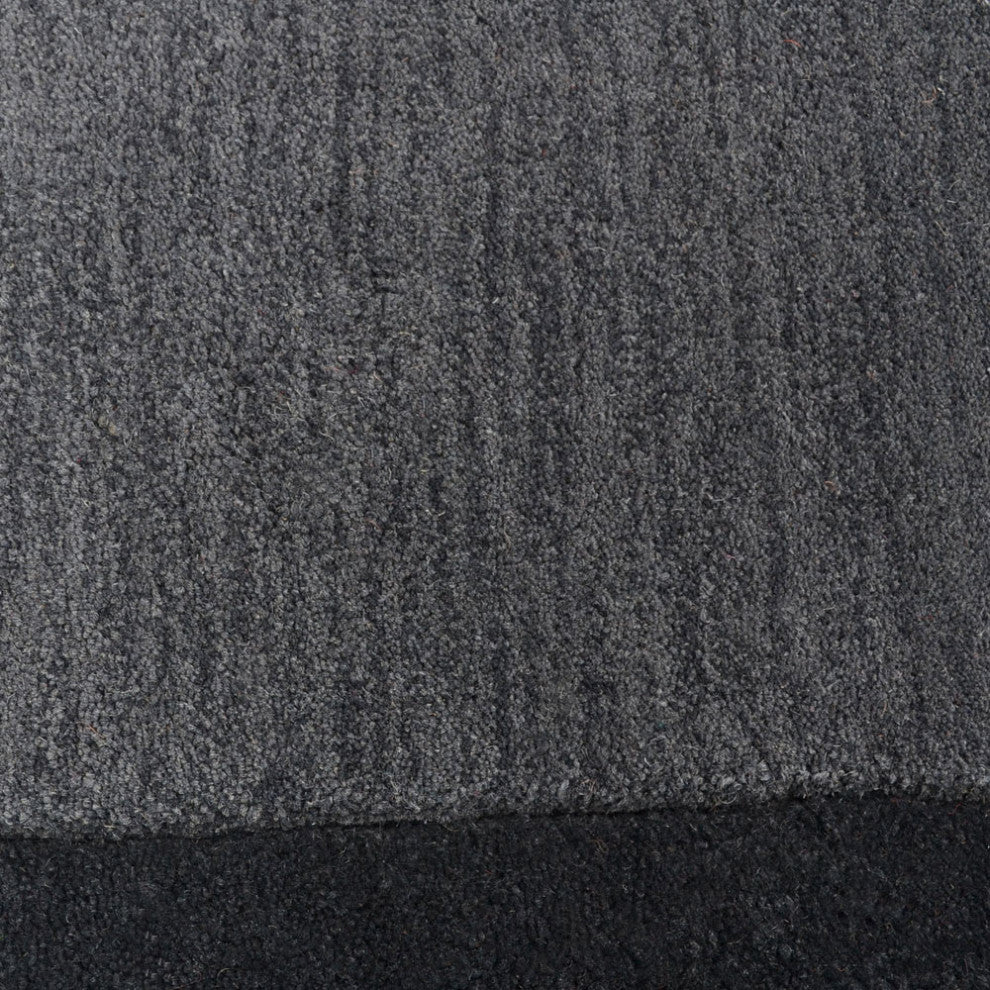 HAND TUFTED WOOL ECO-FRIENDLY AREA RUGS-Charcoal&Black Color,Contemporary