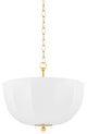 1 Light Pendant, Aged Brass