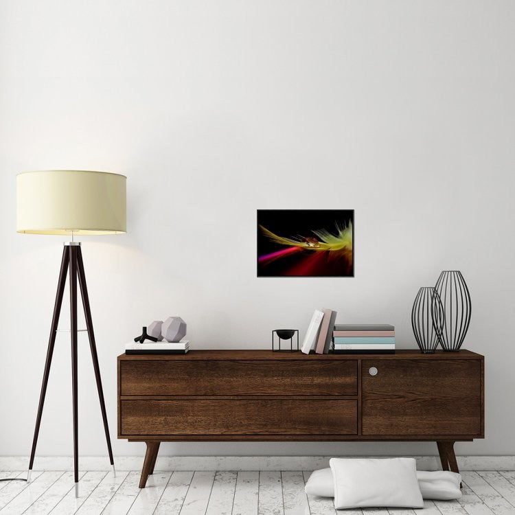 "Colors In The Drop" Framed Canvas Giclee by Aida Ianeva, 23x16"