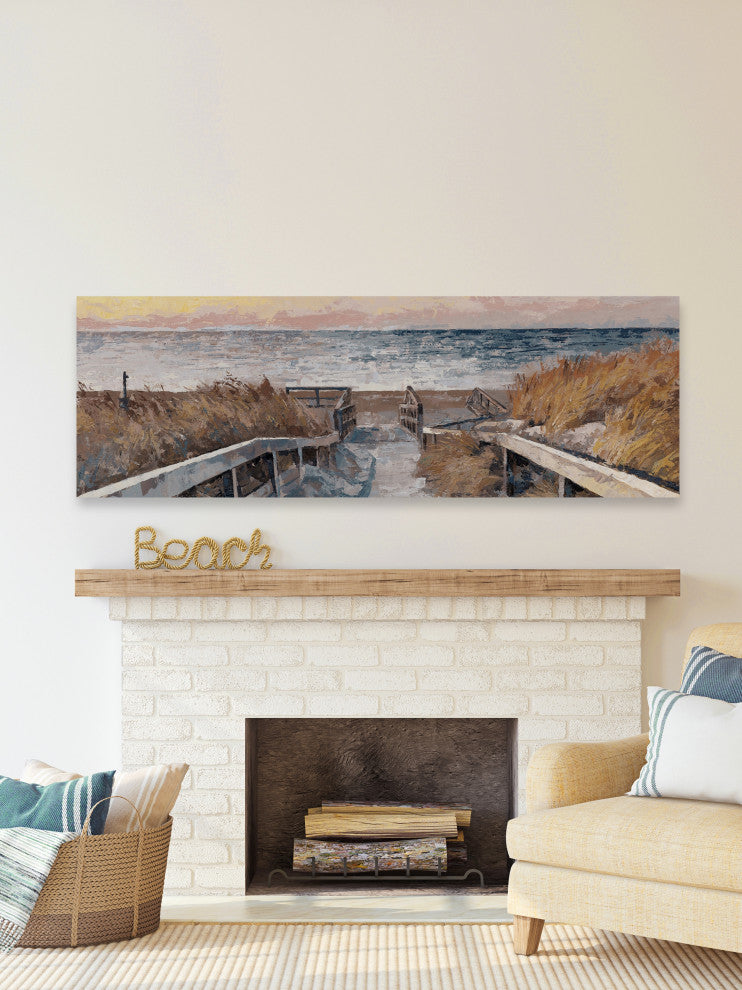 "Inviting Walkway" Painting Print on Wrapped Canvas, 45x15