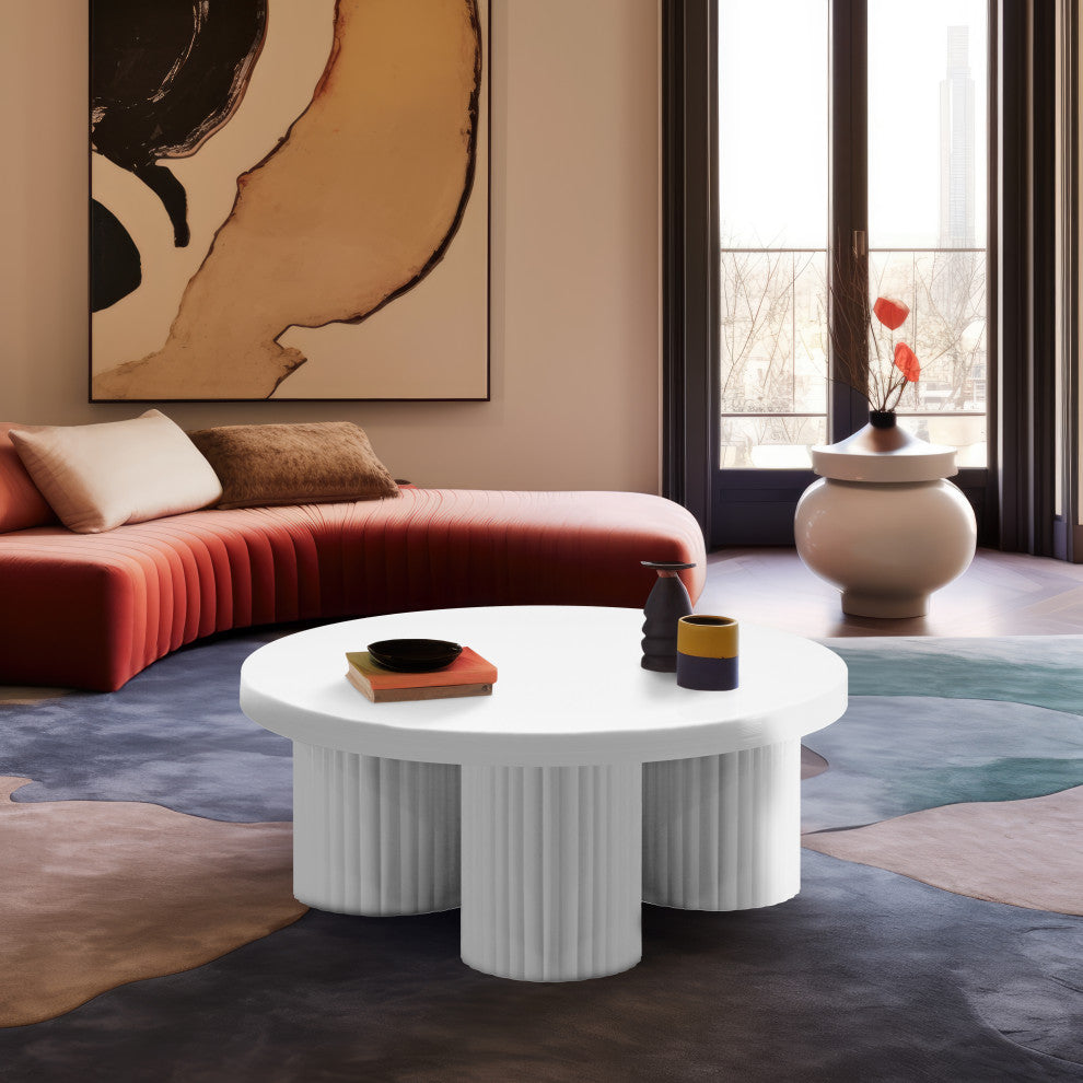 Rhodes Coffee Table / End Table, White, Coffee Table