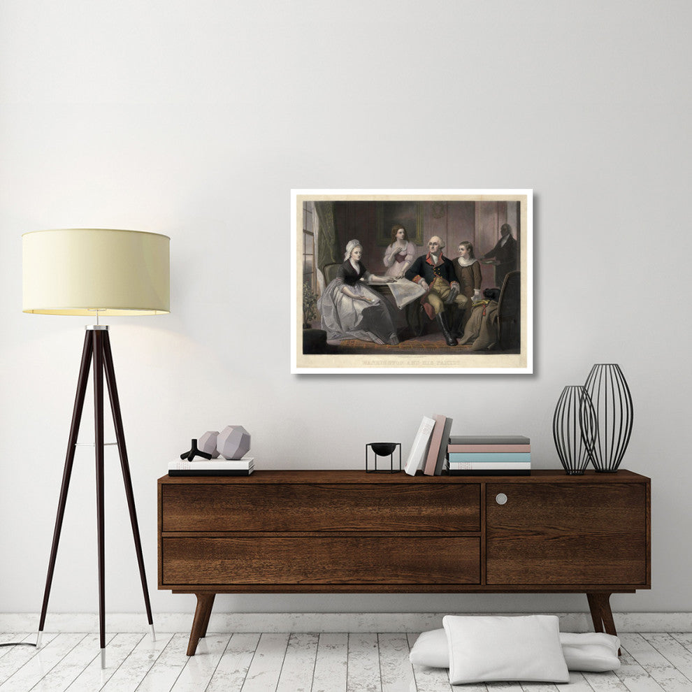 "Washington and His Family" Digital Paper Print by William Sartain, 42"x32"