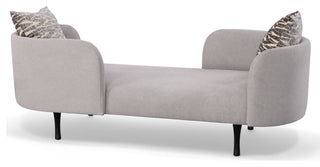 Divani Casa Jamie Glam Light Blue Fabric Two Seater Chaise