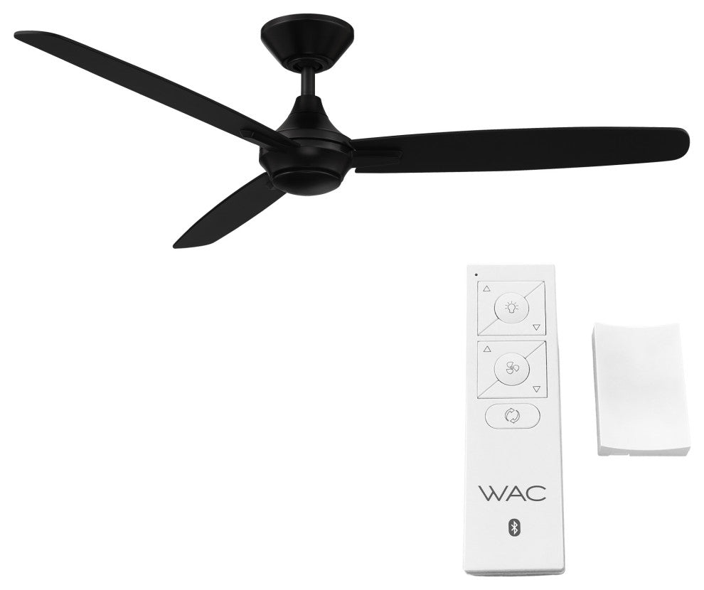 Blitzen Indoor/Outdoor 3-Blade Smart Ceiling Fan, Matte Black, Without Light