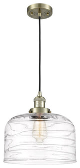 Innovations Bell LED XL Mini Pendant 201C-AB-G713-L-LED, Antique Brass