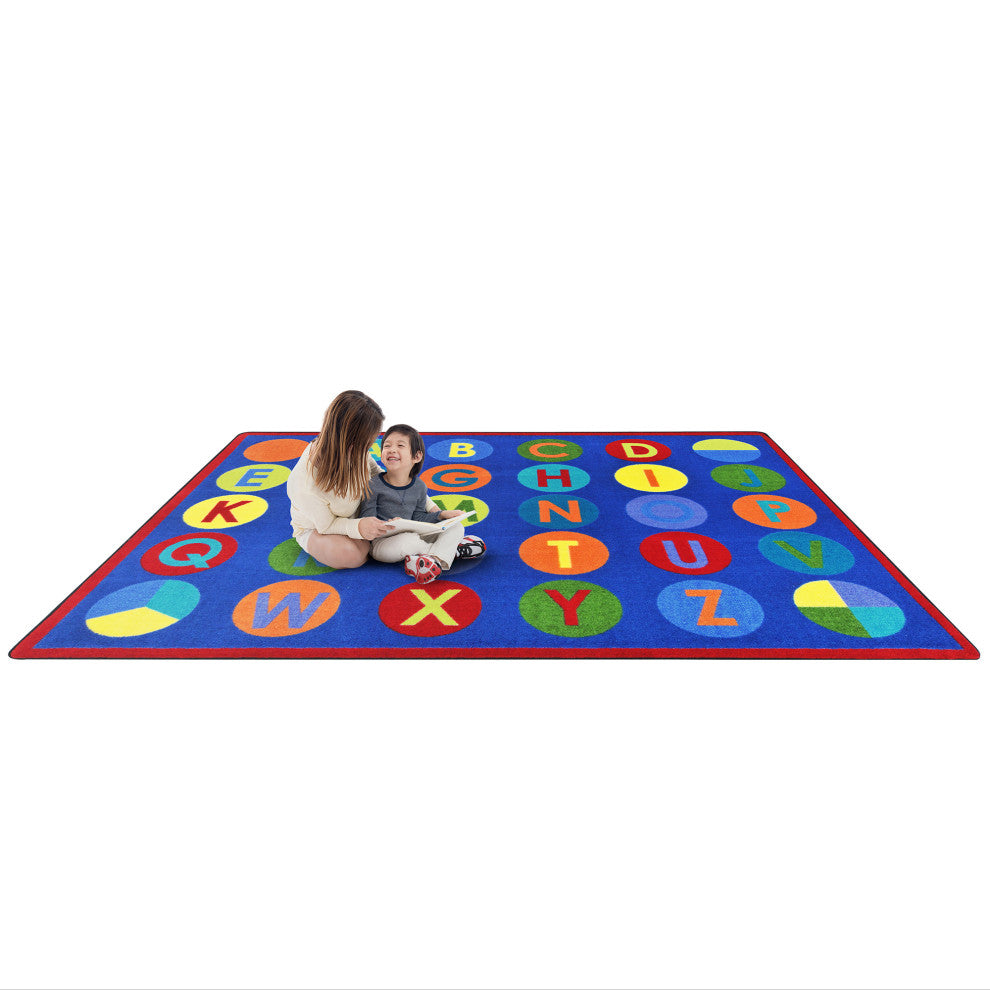 Kid Essentials Rug, Alpha-Dots, Multicolored, 7'8"x10'9"