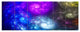 Colorful Fractal Rotating Galaxies, Abstract Wall Art Canvas, 70"x28", 6 Panels