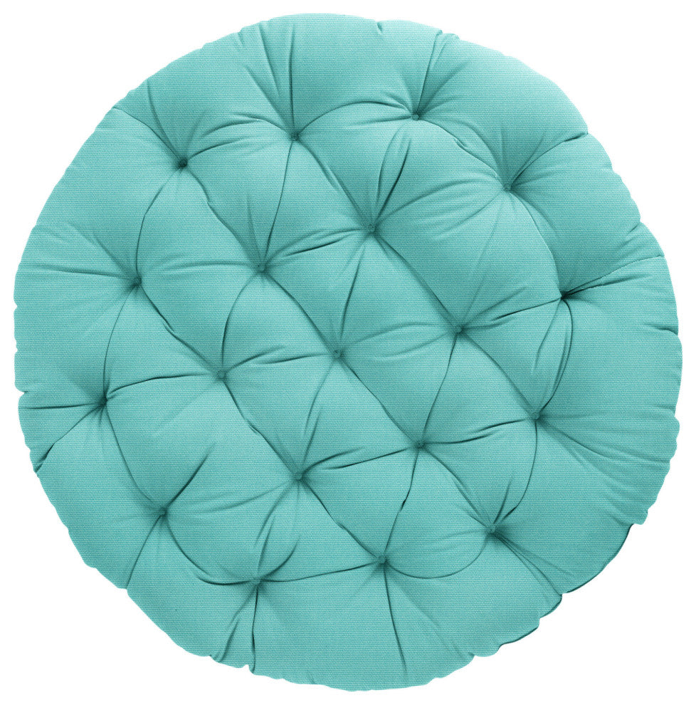 Noble Gray Indoor Sunbrella Canvas Aruba Round Papasan Cushion