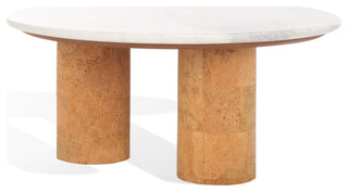 Safavieh Couture Marilynn Cork Coffee Table, White/Cork