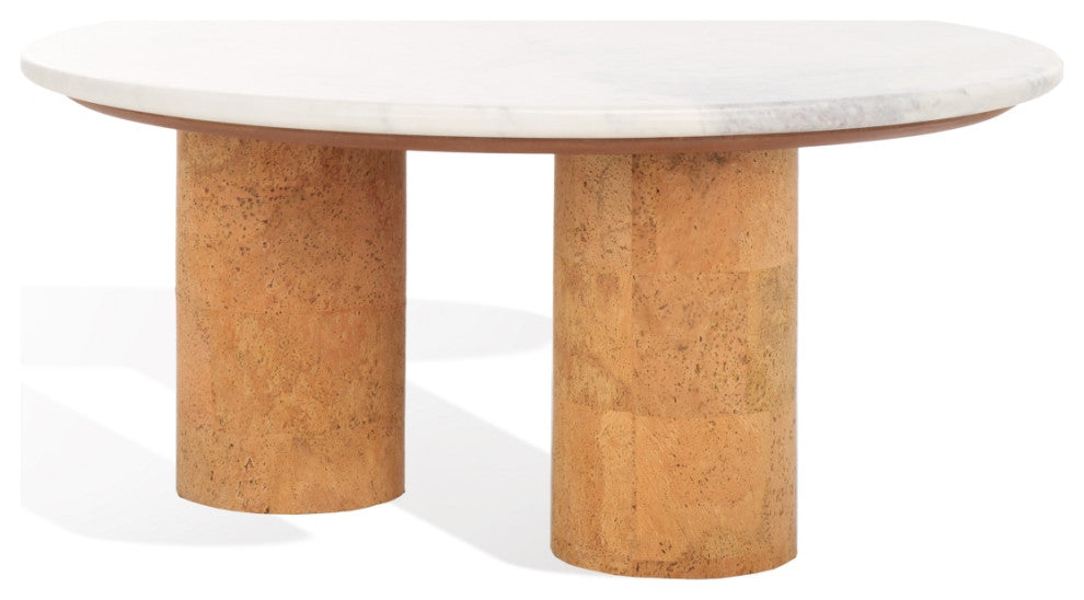 Safavieh Couture Marilynn Cork Coffee Table, White/Cork