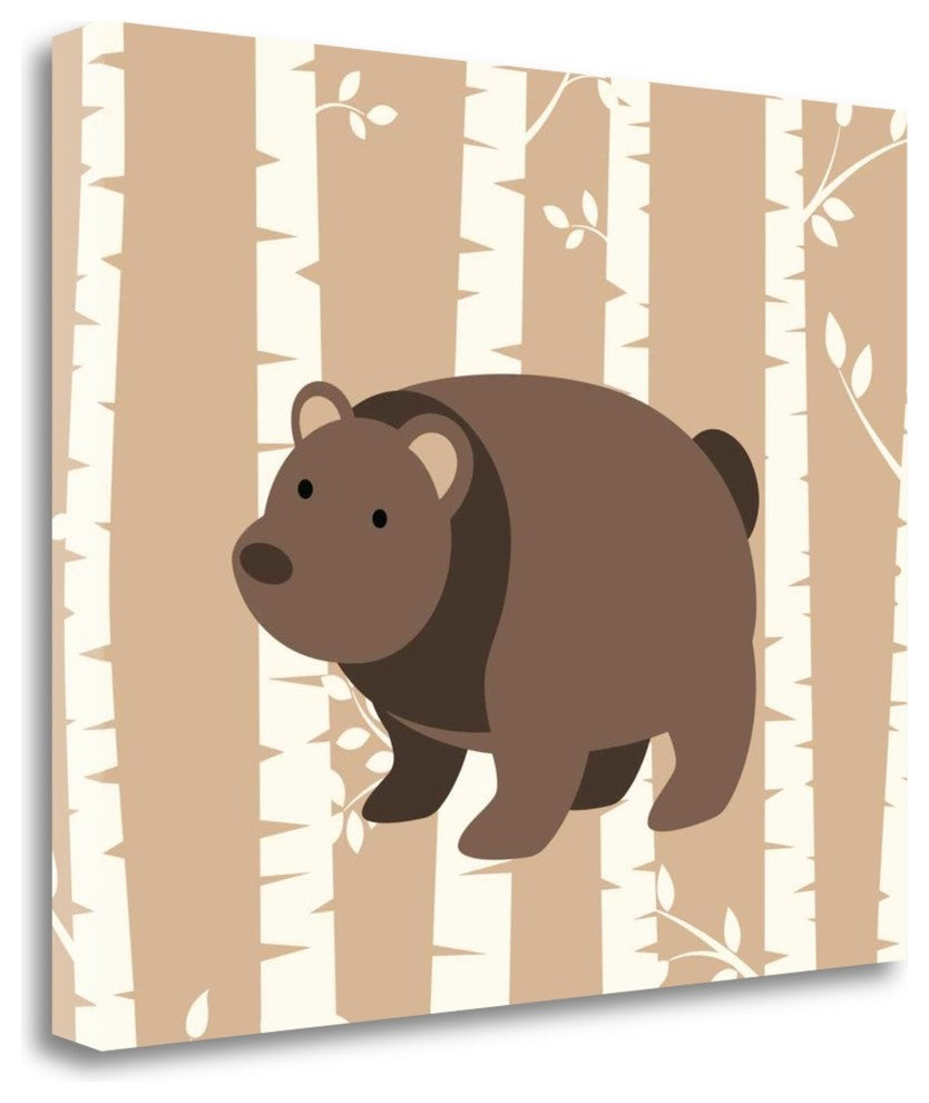 "Bear Birch I" By Tamara Robinson, Giclee Print on Gallery Wrap Canvas