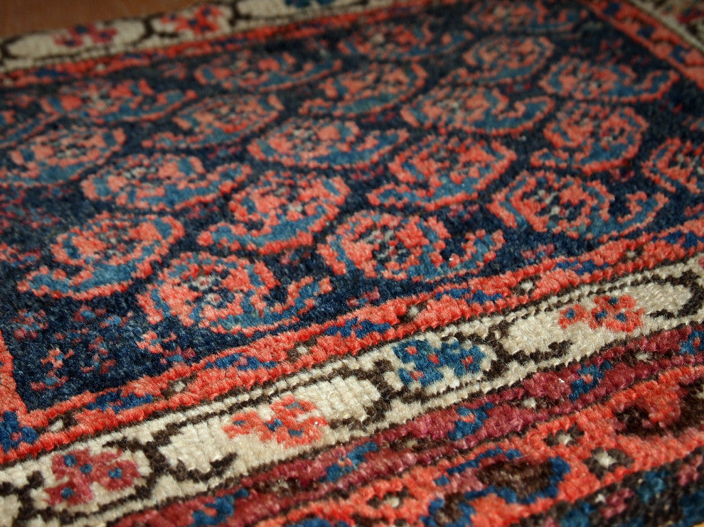 Handmade antique Persian Malayer bag face 1.2' x 1.5' ( 37cm x 46cm ) 1900s