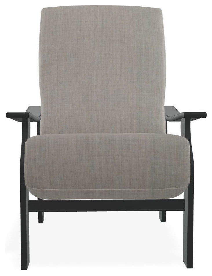 St. Catherine Deep Seat Outdoor Armchair, Cast Silver/Graphite