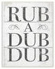 Stupell Industries Rub A Dub Dub Typography Planked Look, 13 x 19
