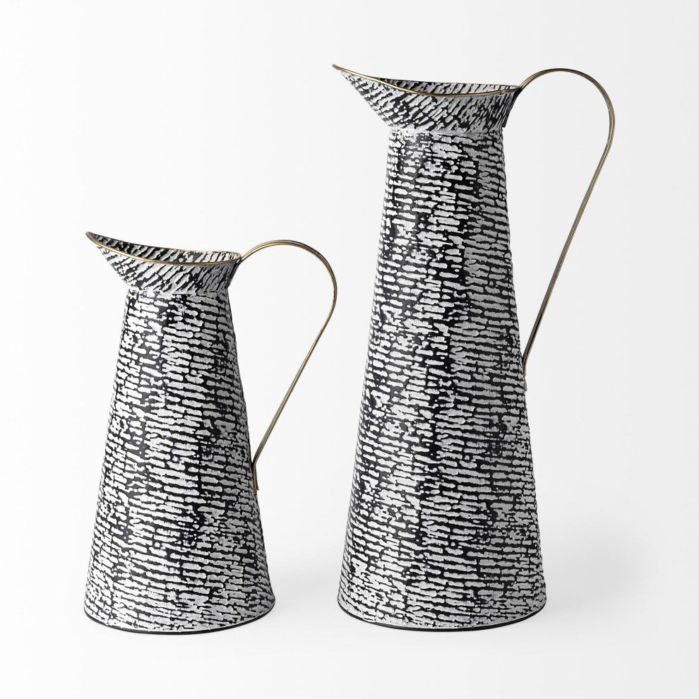 Colette Small Black/White Patterned Vase