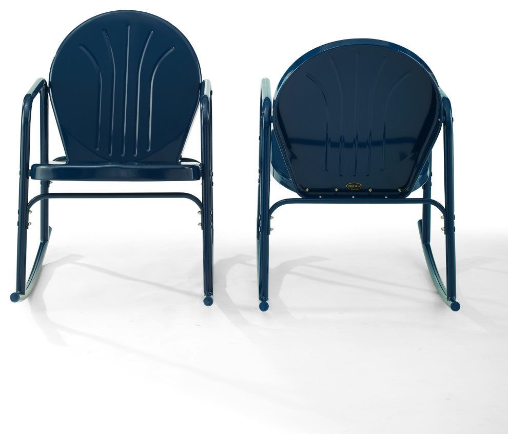 Griffith 2-Piece Outdoor Rocking Chair Set, Navy Gloss