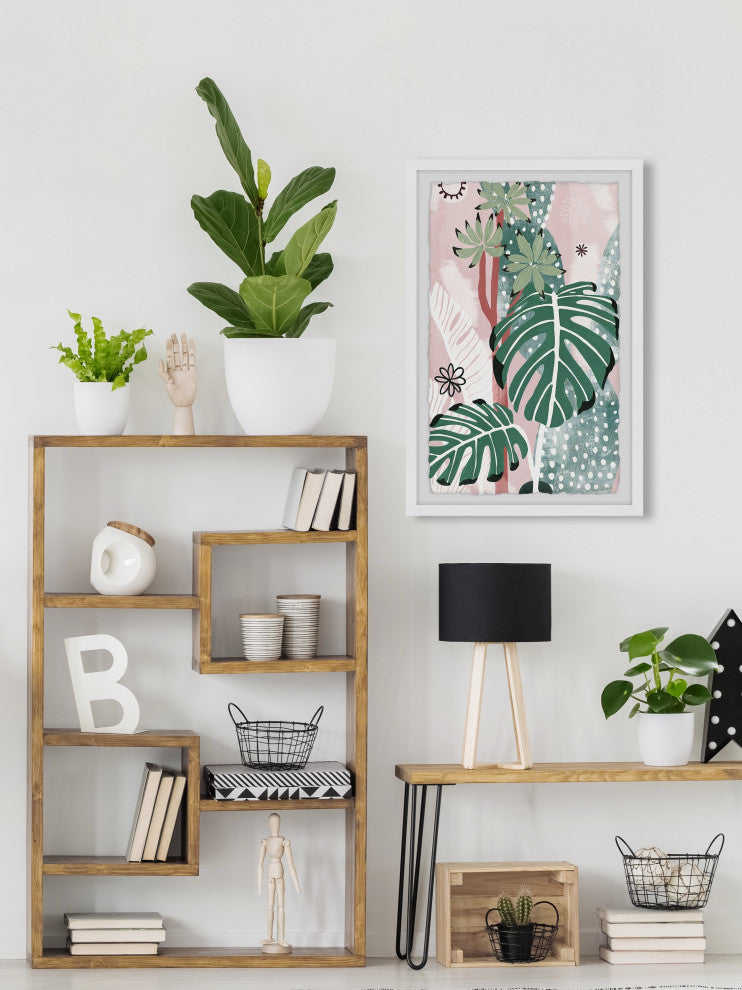 "Variegated Monstera" Framed Painting Print