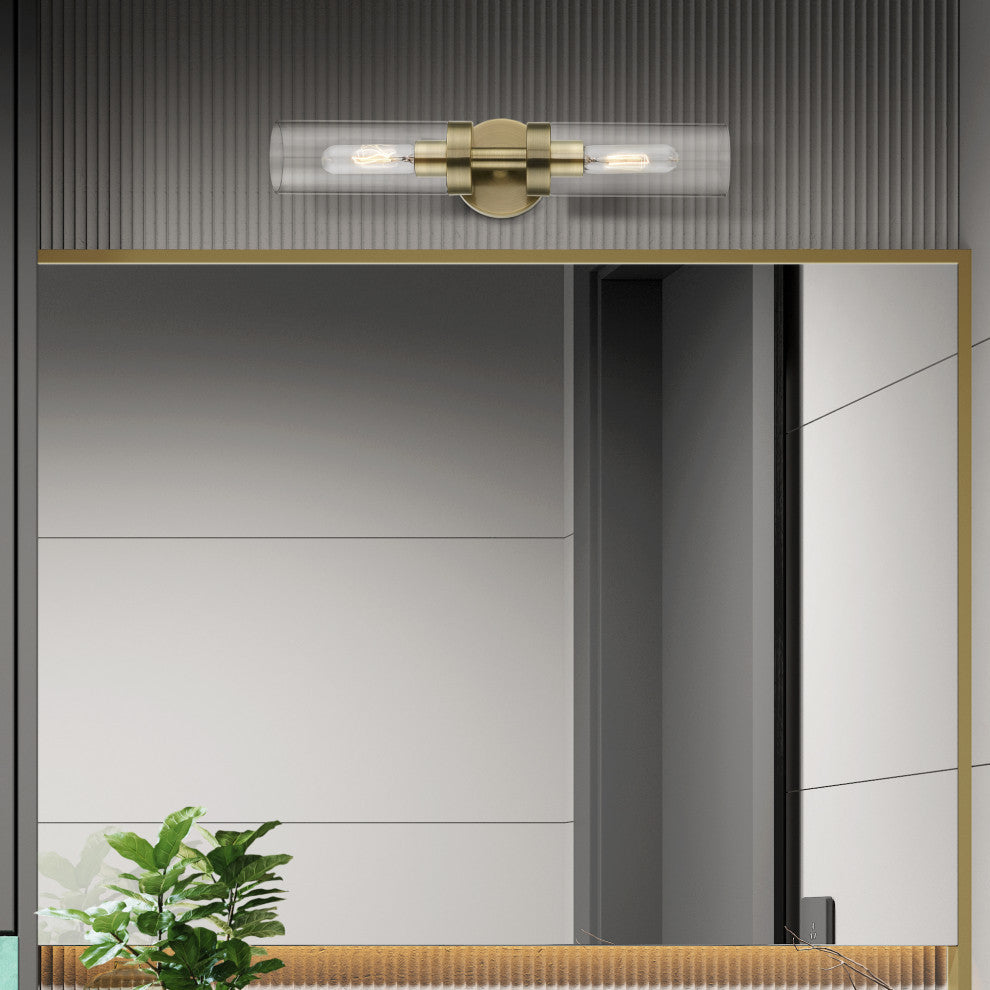 Ludlow 2 Light Antique Brass ADA Vanity Sconce