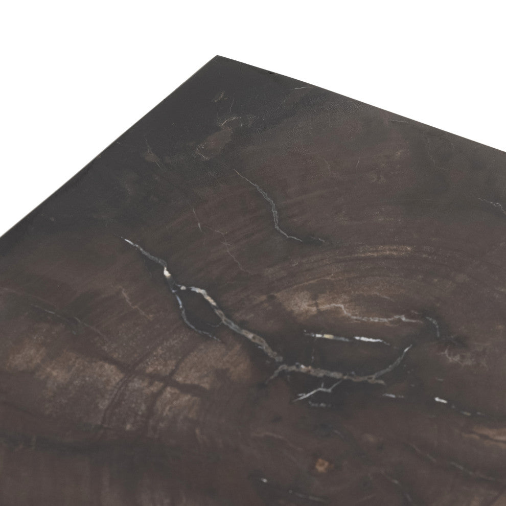 Buck End Table, Dark Petrified Wood